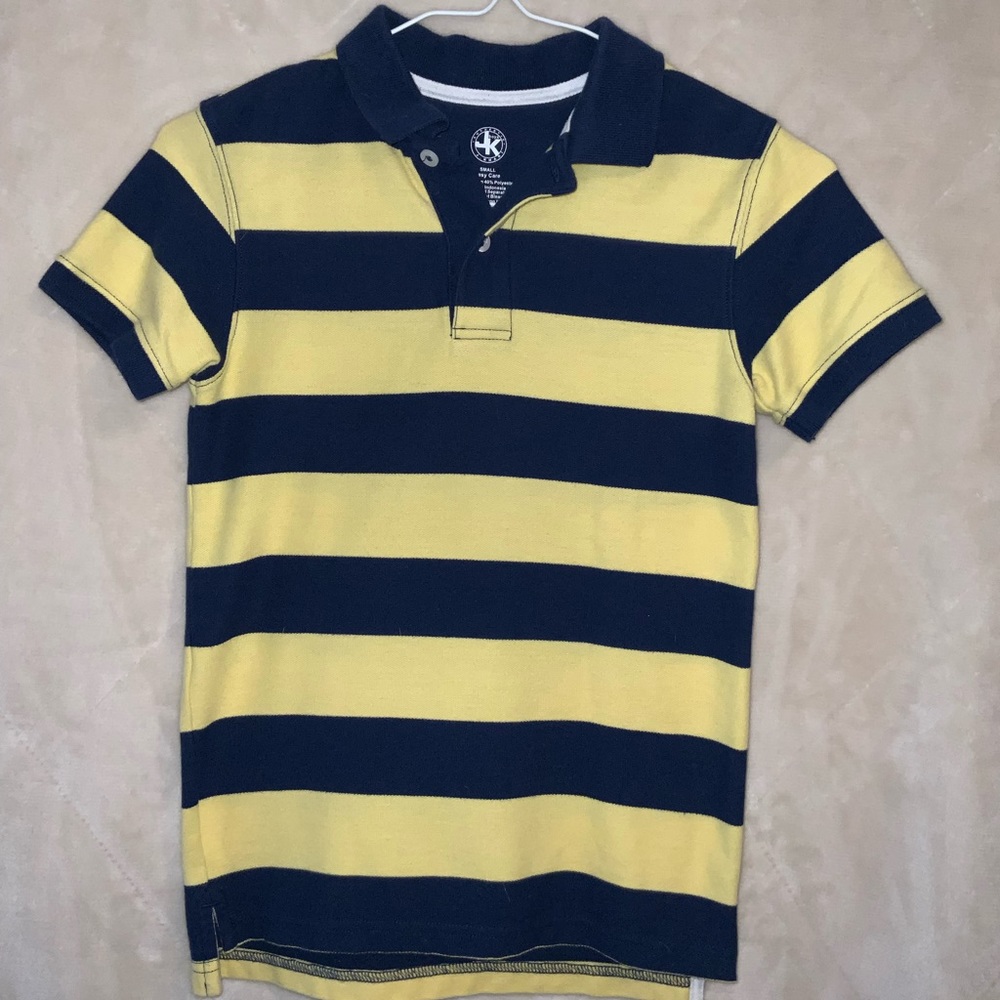 Boys J. Khaki Striped Polo